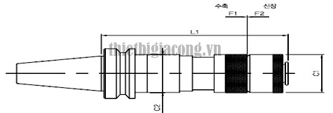 kich thước đuôi cán BT40 BT50 Hàn Quốc