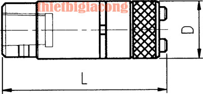 Đầu chuyển côn qua ta rô có bảo vệ THP-JT