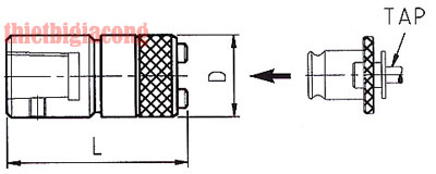 Đầu chuyển trục côn qua cặp mũi ta rô TH-JT