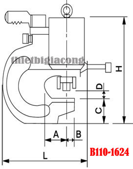 Kích thước máy đột lỗ tròn B110-1624