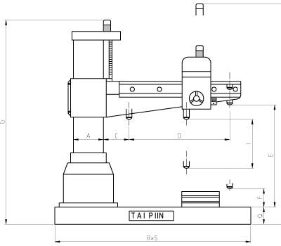 Máy khoan cần Tailift 2HP 32mm TPR-720A Đài Loan