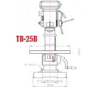 Máy khoan đứng 20mm cao 1.1mm TB-25B